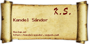 Kandel Sándor névjegykártya
